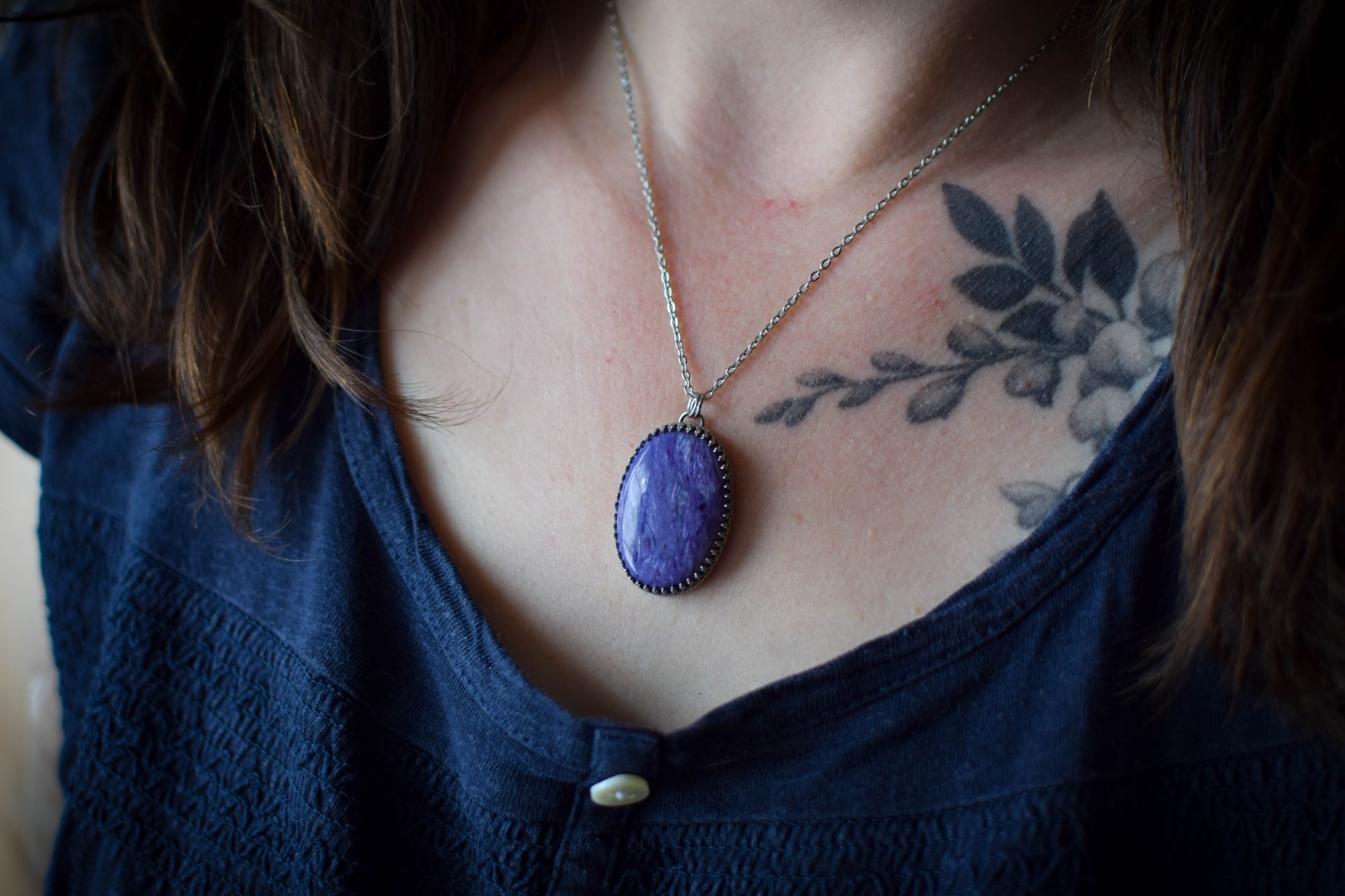 Pendentif ~Triquetra~ Charoïte – Image 3