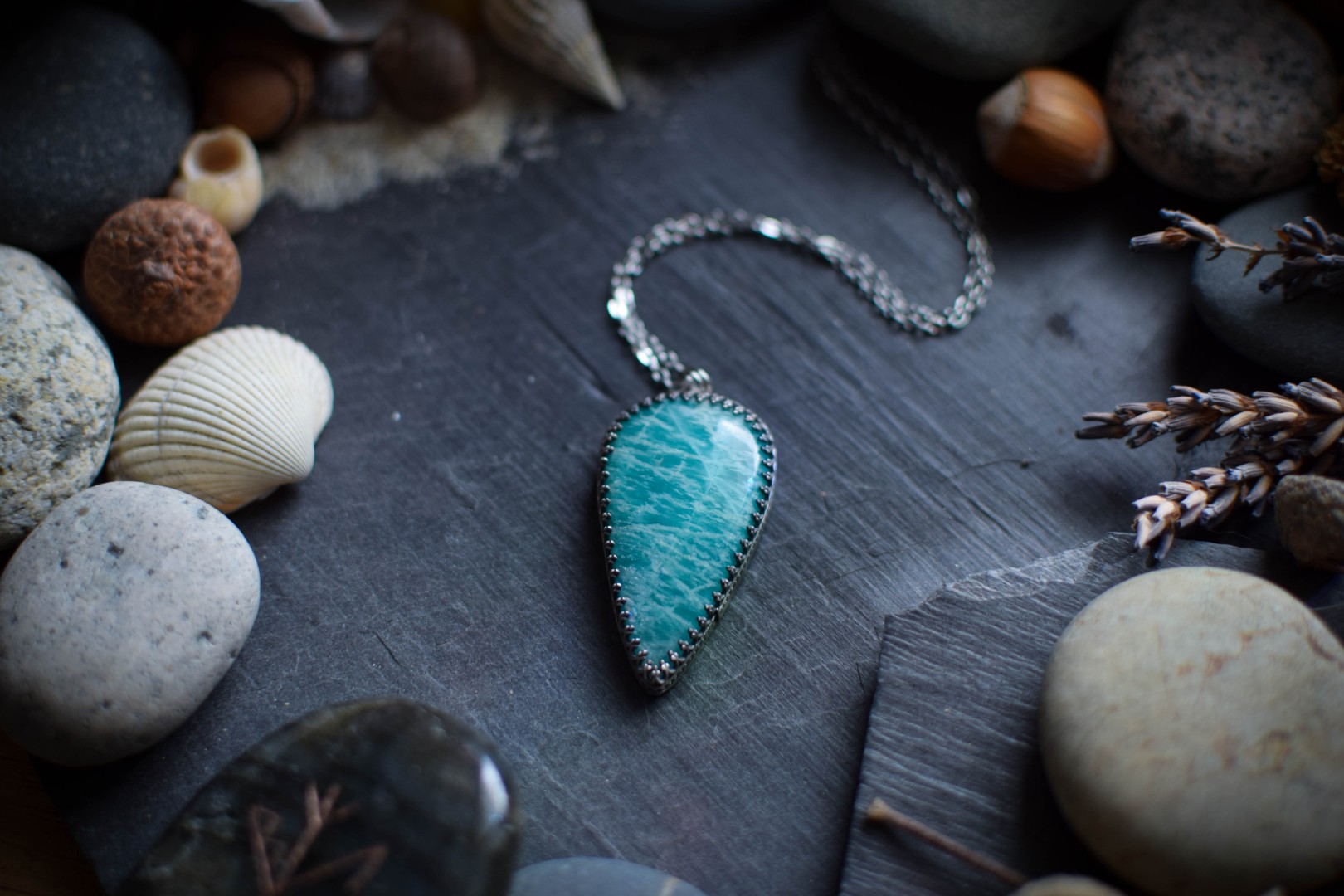 Pendentif ~Colibri~ Amazonite
