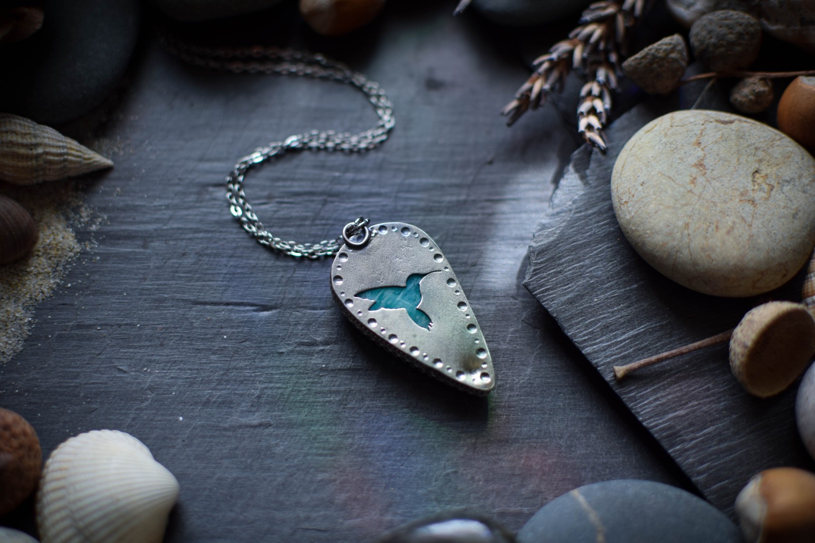 Pendentif ~Colibri~ Amazonite – Image 2