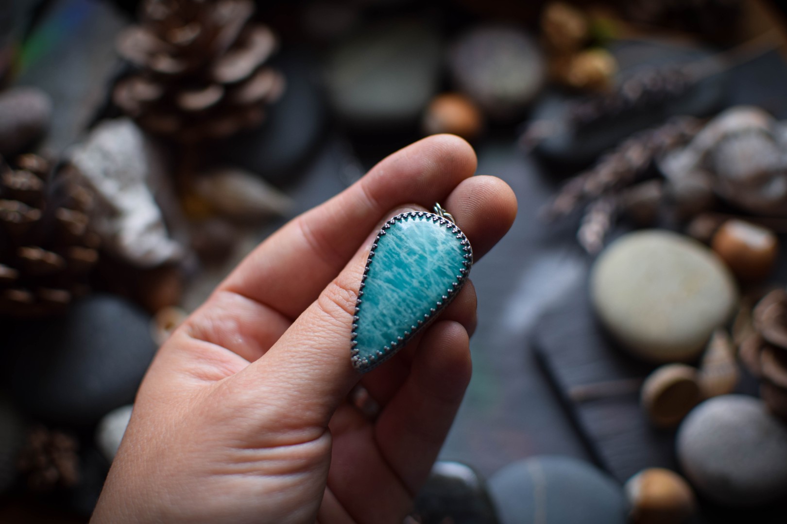 Pendentif ~Colibri~ Amazonite – Image 5