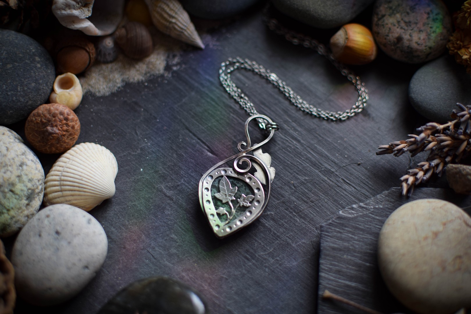 Pendentif ~Ivy~ Agate Mousse – Image 5