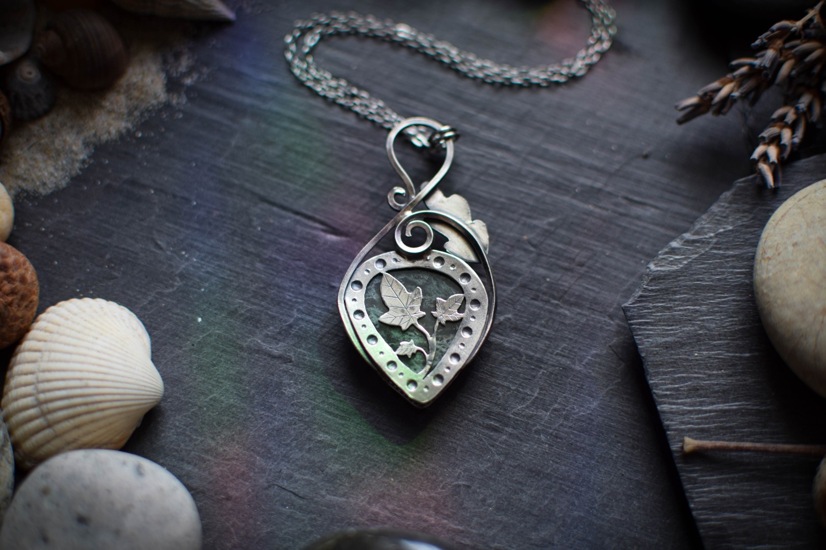 Pendentif ~Ivy~ Agate Mousse – Image 2