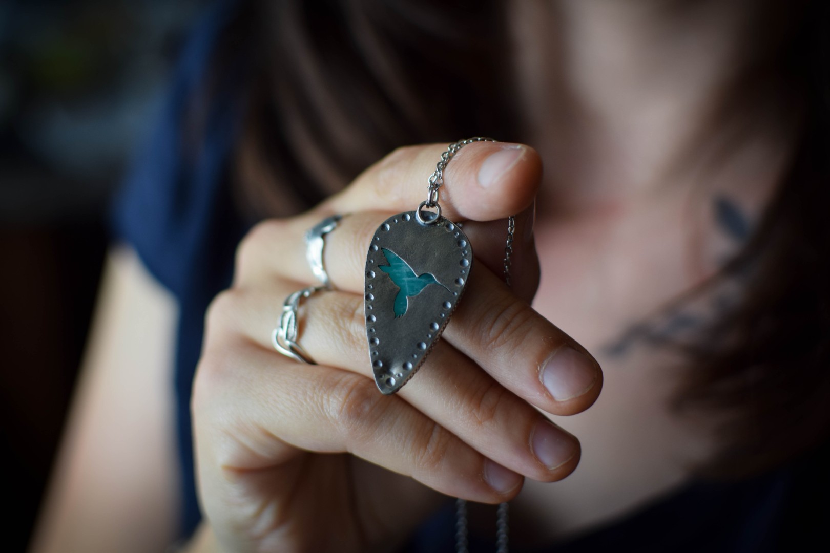 Pendentif ~Colibri~ Amazonite – Image 8