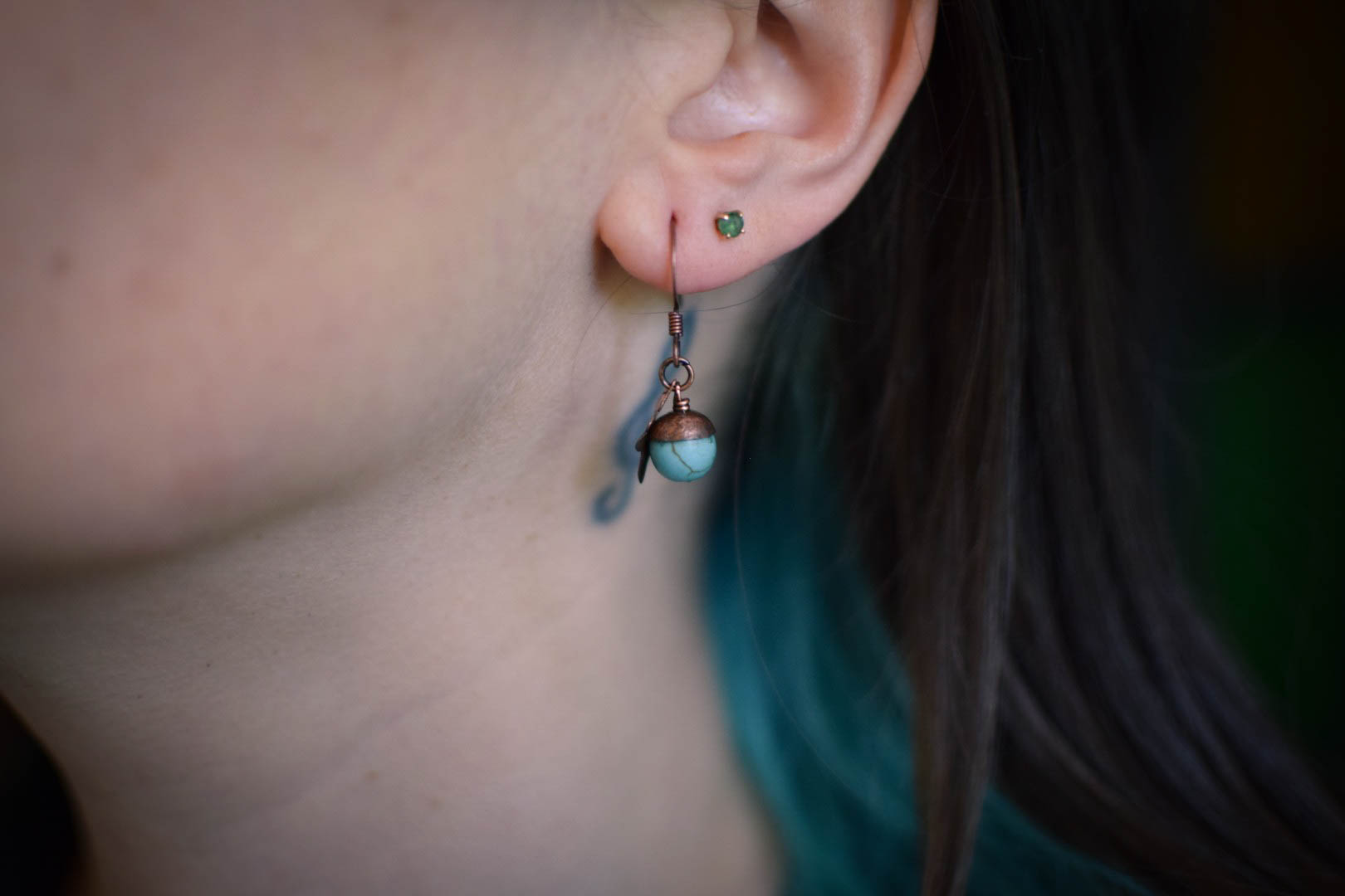 Boucles d'Oreilles ~Cupule~ howlite – Image 2