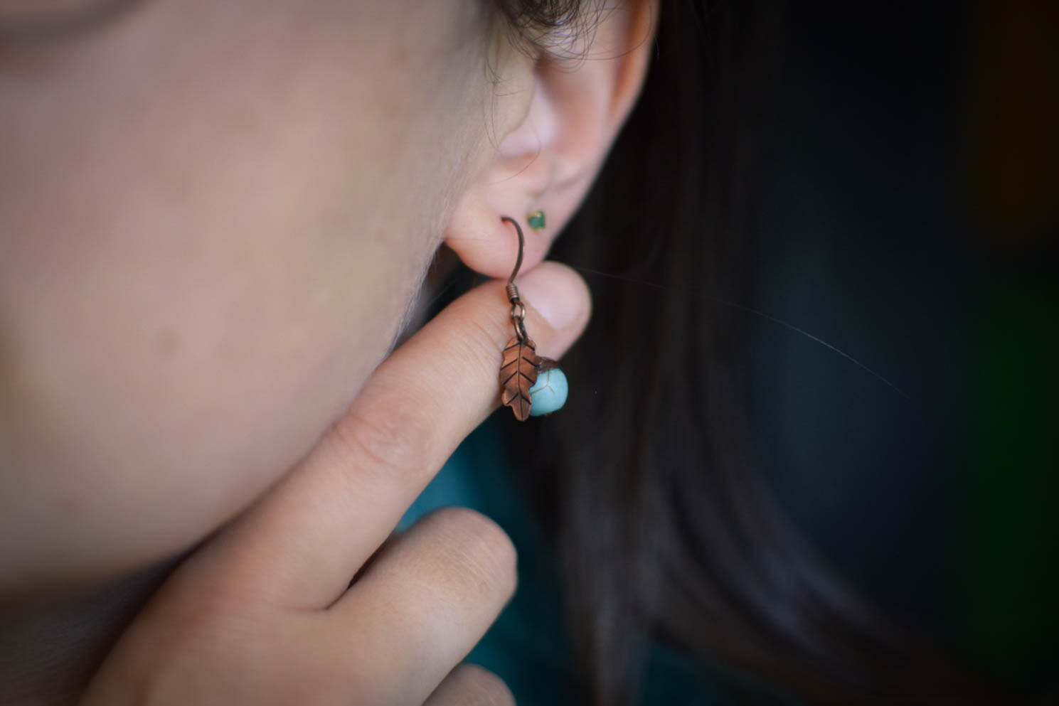 Boucles d'Oreilles ~Cupule~ howlite – Image 5