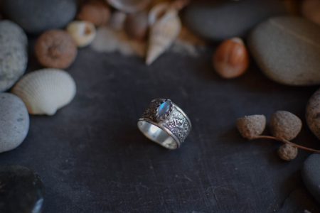 Bague ~Dust & Stone~ Labradorite T57.5