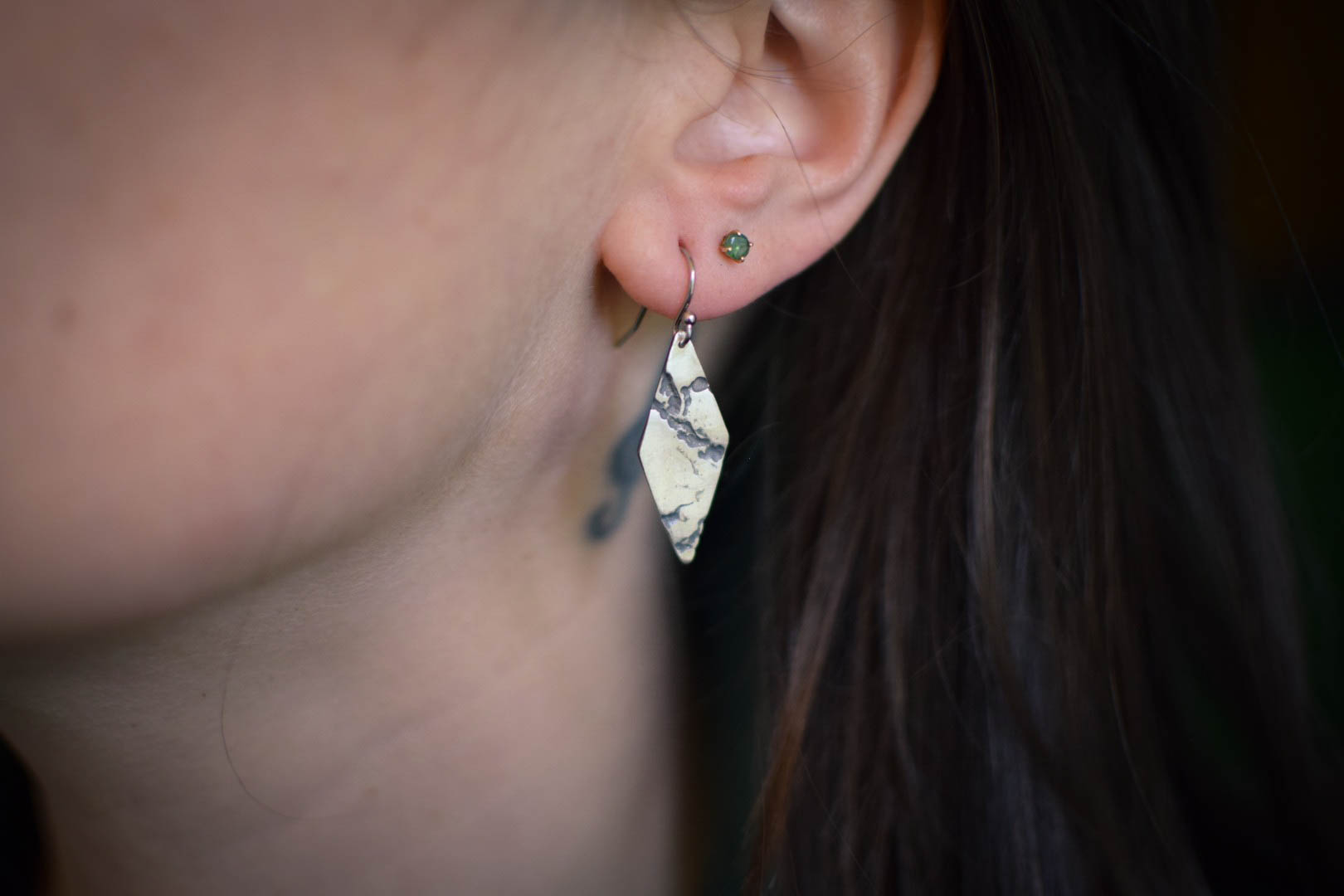 Boucles d'oreilles ~Éclats~ Argent Massif – Image 2