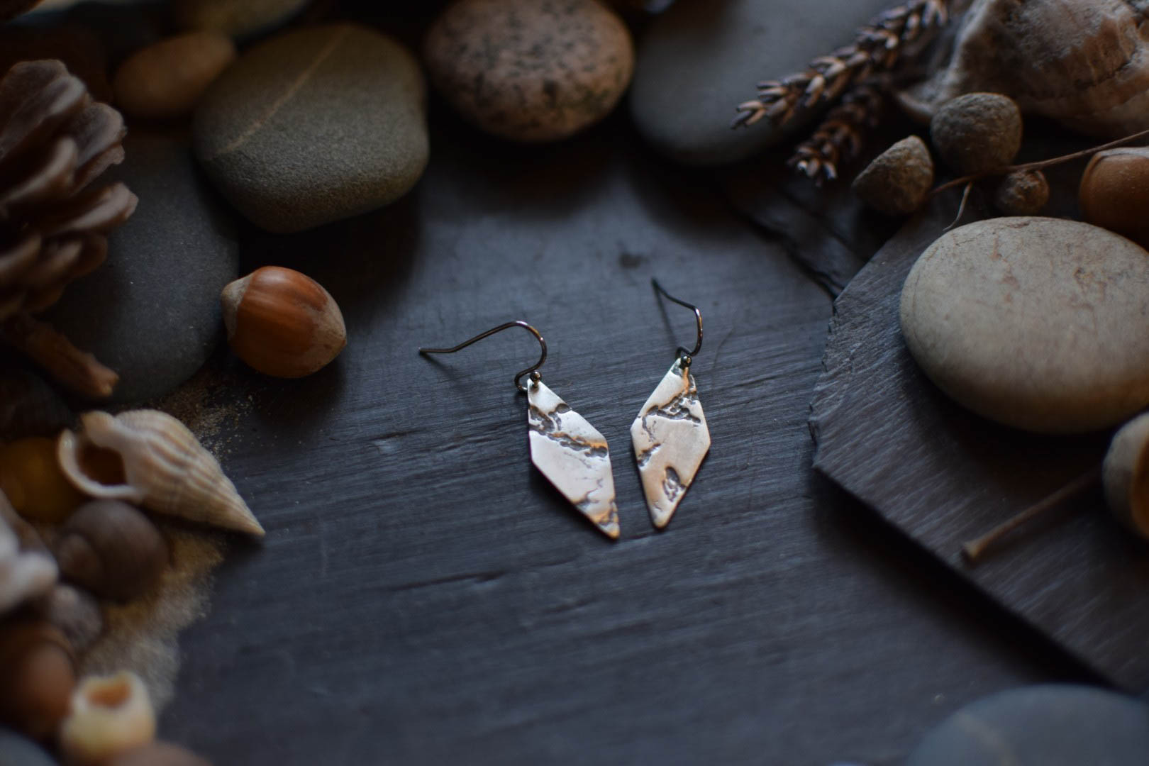 Boucles d'oreilles ~Éclats~ Argent Massif