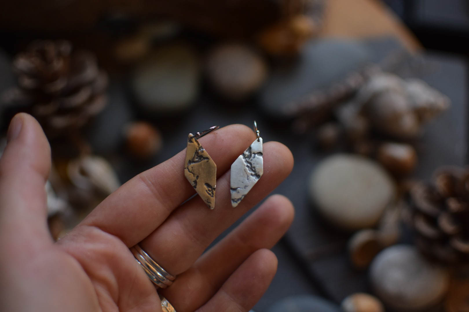 Boucles d'oreilles ~Éclats~ Argent Massif – Image 5