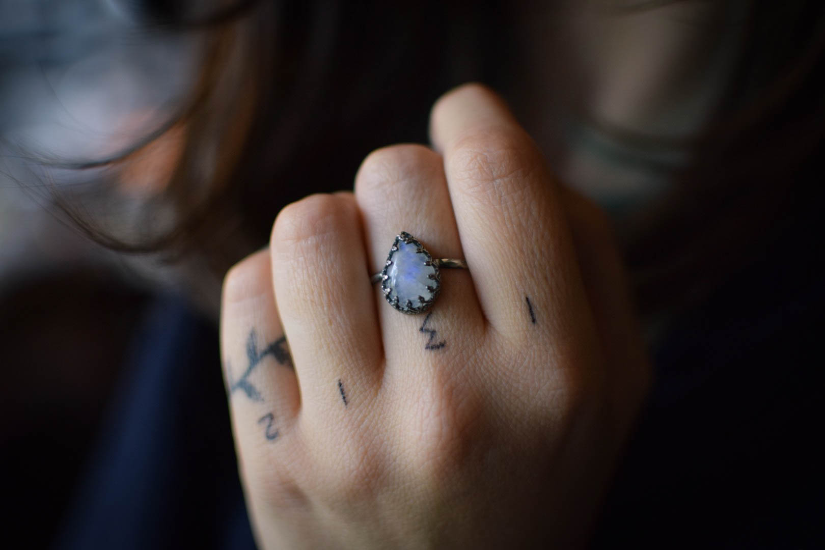 Bague ~Aura~ péristérite T59 – Image 2