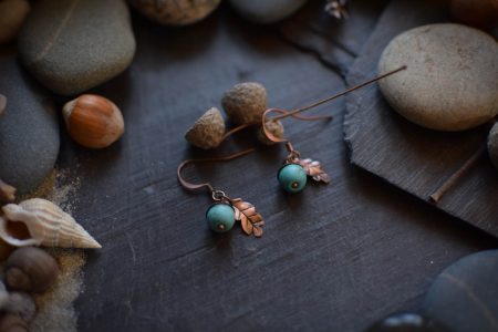 Boucles d'Oreilles ~Cupule~ howlite