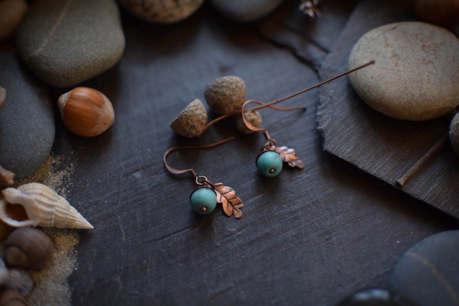 Boucles d'Oreilles ~Cupule~ howlite