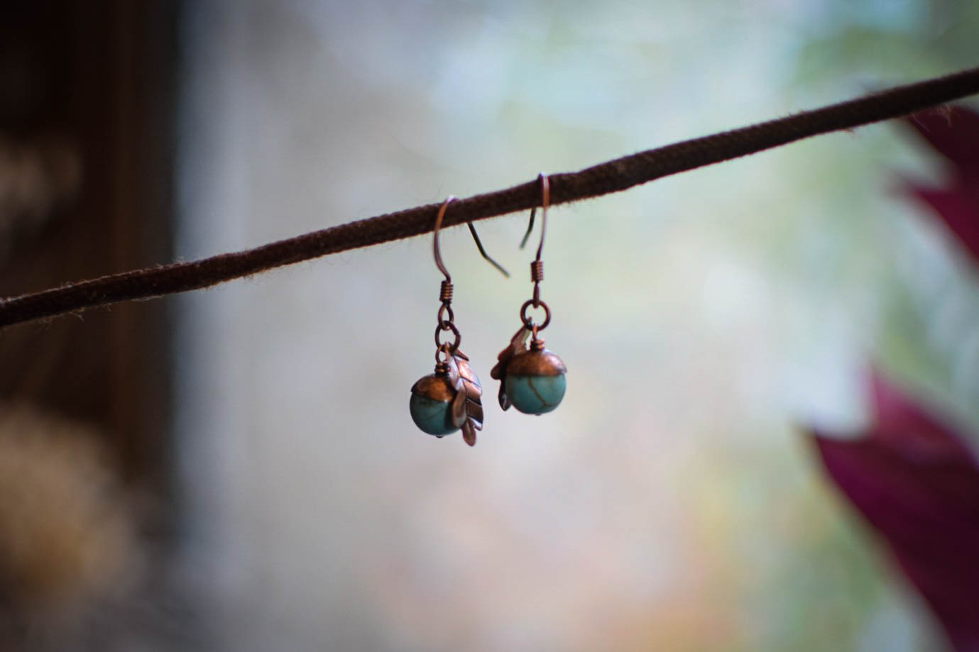 Boucles d'Oreilles ~Cupule~ howlite – Image 3