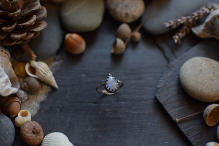 Bague ~Aura~ péristérite T59