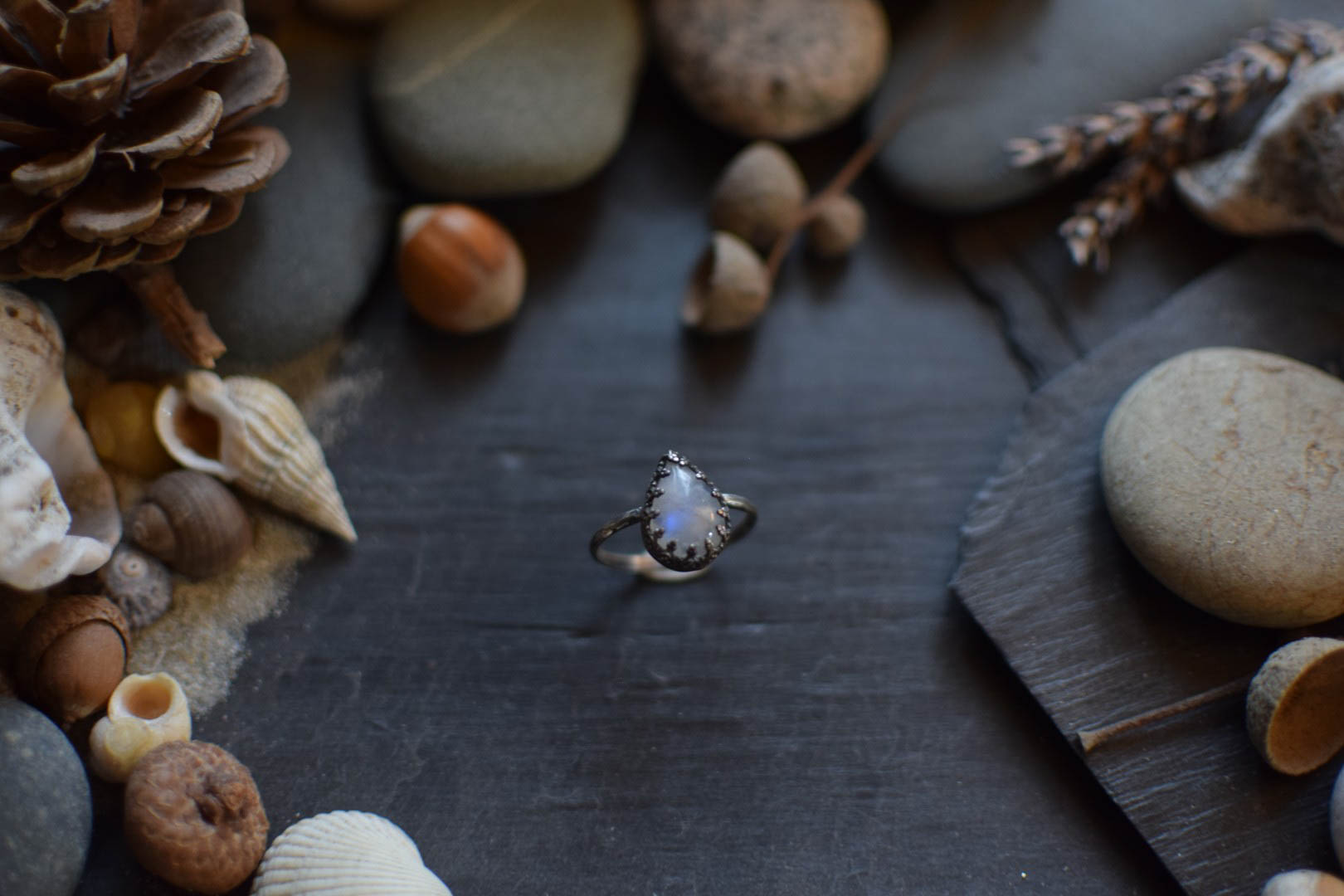 Bague ~Aura~ péristérite T59