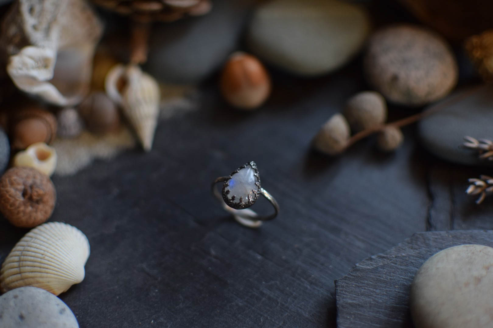 Bague ~Aura~ péristérite T59 – Image 5