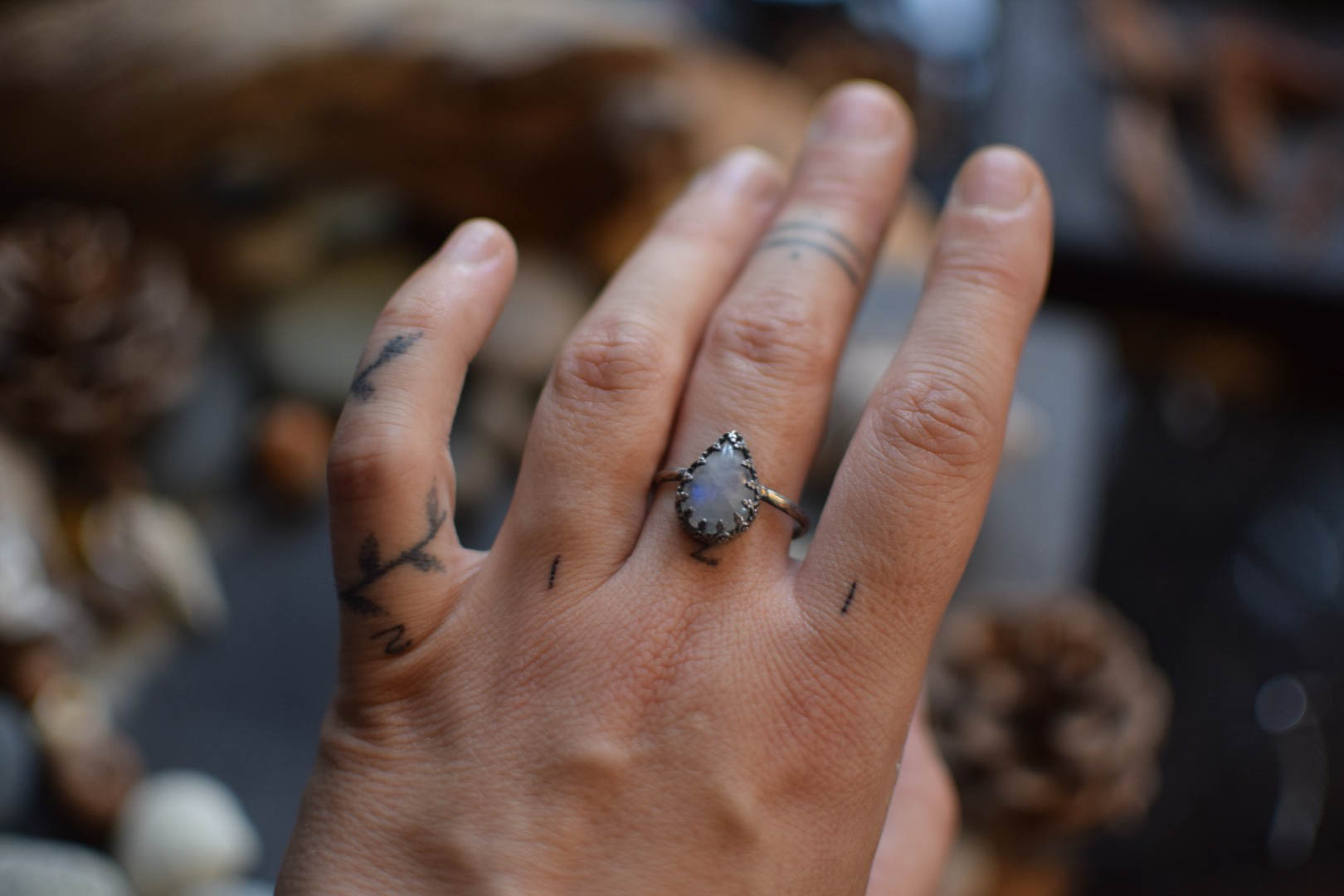 Bague ~Aura~ péristérite T59 – Image 4